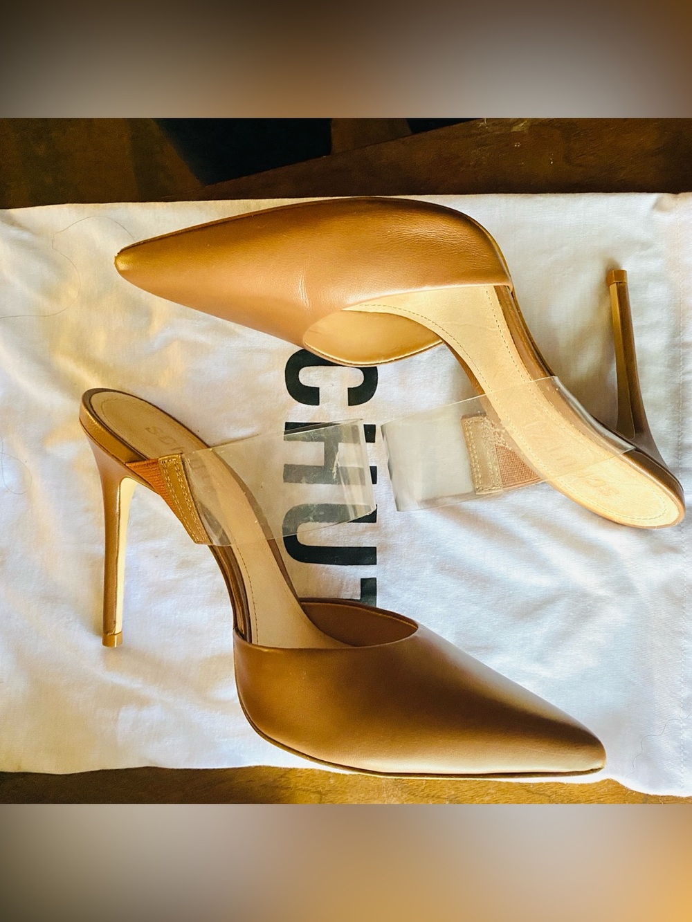 Brown Pointed-Toe Stiletto Mule - Schutz